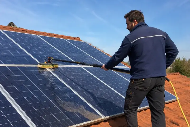 Nettoyage et entretien de panneaux solaires à Cagnotte